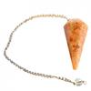 Single Faceted Sunstone Dowsing Pendulum New