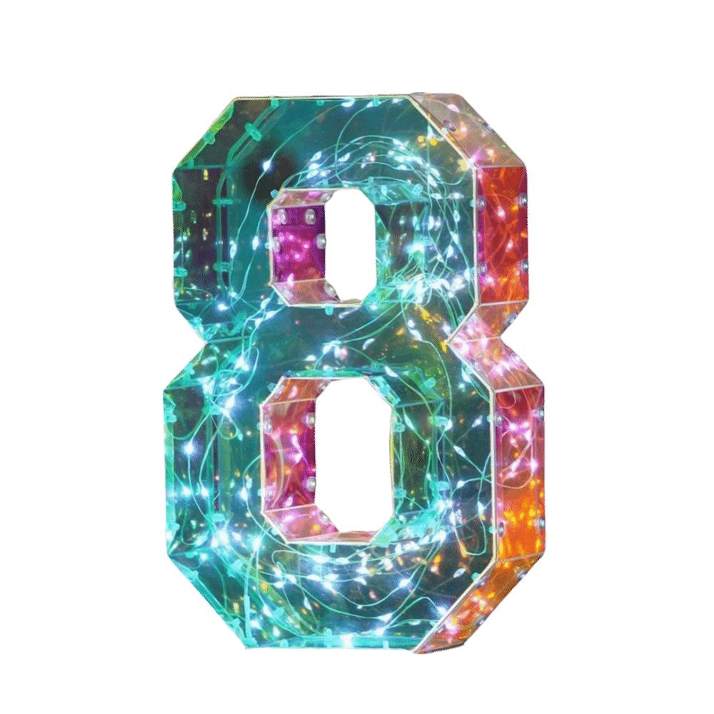 DIY LED House Number Light Multicolor Light-Up LED Address Sign Home Wall Decor Wedding Decor 8