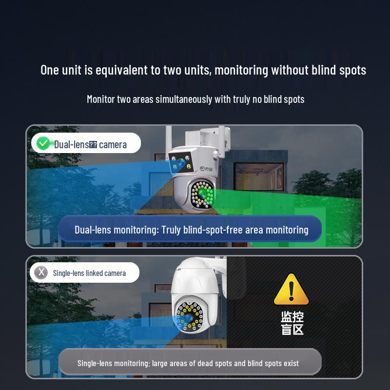 JOAN 360° Dual-Lens 4G Outdoor Camera: HD, Remote Access, Waterproof