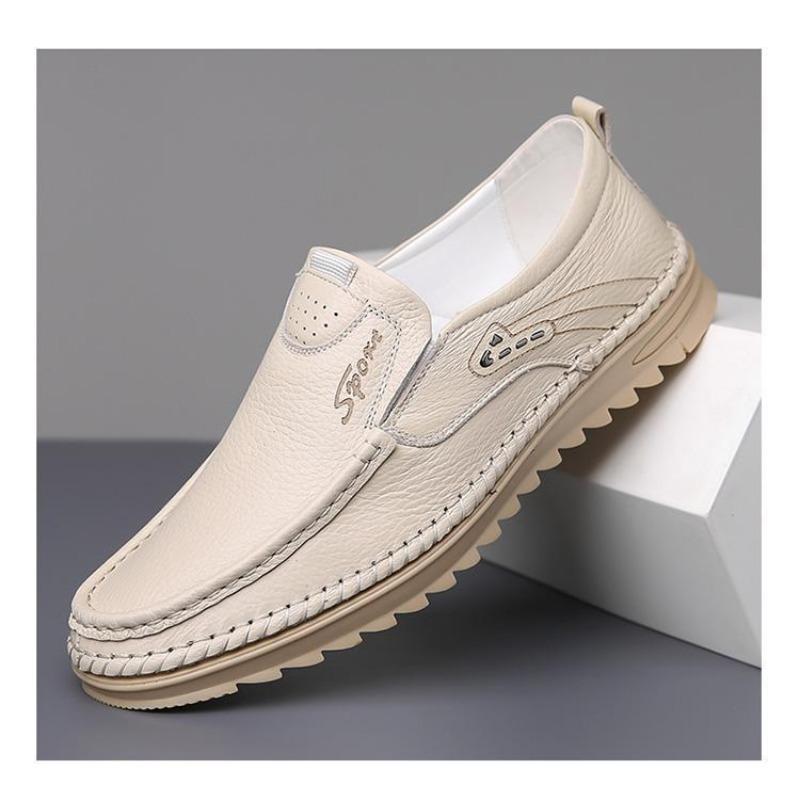 

Мужские летние деловые повседневные дышащие нескользящие уличные оксфорды на мягкой подошве, мужская обувь слипоны 48 бежевый