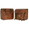 Leather Motorcycle Panniers Saddle Pouch Bag Side Real Two Bags New