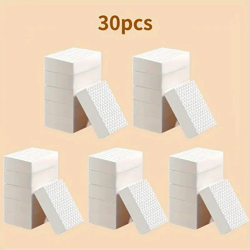 30pcs High-Density Nano Magic Sponges, Double-Sided for Kitchen, Bathroom, Shoes & Furniture Cleaning  20pcs белый