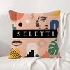 Brand Seletti Cushion Cover Natural Linen Pillowcase Set AllinOne Decor Cushion Cover for Sofa Bedroom Chair