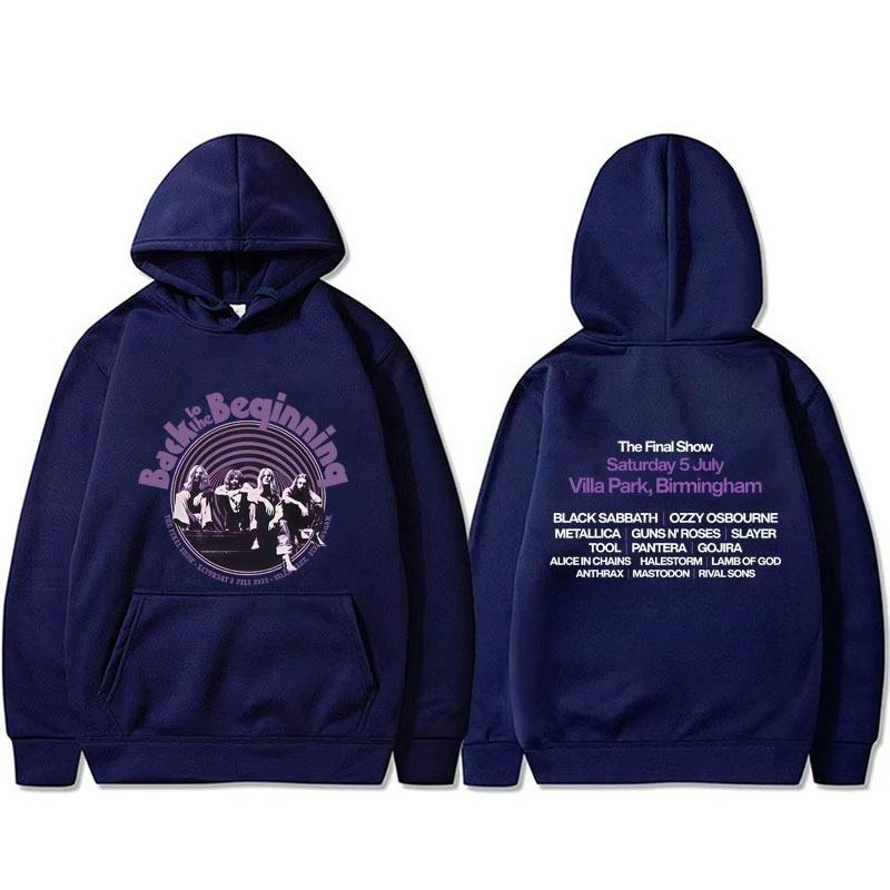 Winter Heavy Metal Rock Band Black Sabbath and Ozzy Osbourne Back To The Beginning Hoodie Men Women Gothic Hoodie