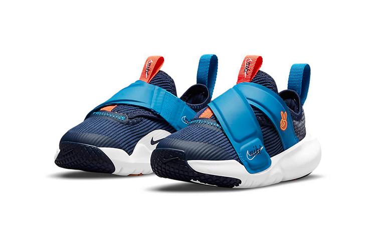 Nike Flex Advance Hook and Loop Low Top Running Shoes Blue Orange Infant And Toddler DB3539-400