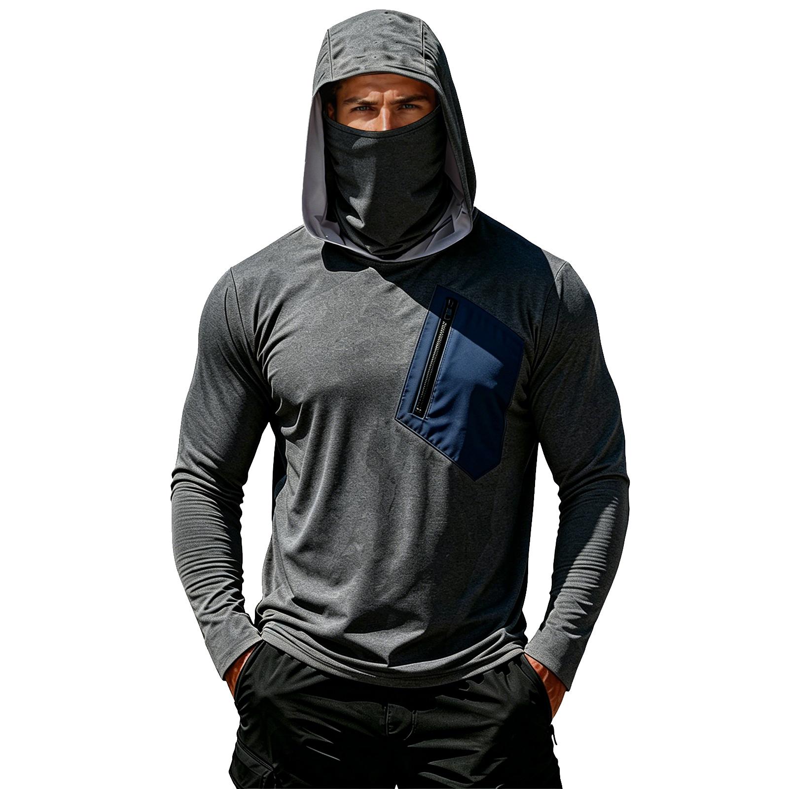 Lightweight Hoodie Mens Sun Hoodie Men Fishing Hoodies for Men Sun Hoodie Camo Hoodie Men Fishing Clothing S