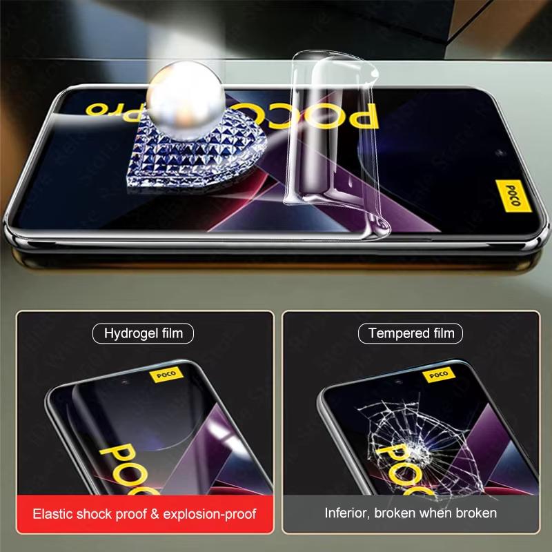 3PCS Full Cover Hydrogel Film For POCO X7 Pro X6 X5 X4 Ultra F6 F5 F4 C85 C75 Screen Protector Film