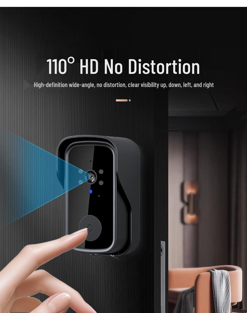 New Wireless Smart Doorbell with Video Intercom, Infrared Night Vision, HD Monitoring, and One-Key Wake-up