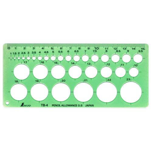 Shinwa Sokutei Template Circle Ruler Small 66005