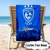 Custom Name SF Hilal Emblem Microfiber Beach Towel Super Soft & Absorbent for Bath, Beach, Travel  Bath Time Accessory, Fan Gifts