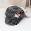 Cute Rabbit Ear Octagonal Hat Children Summer New Travel Sweet Versatile Big Head Circumference Show Face Small Beret