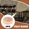 20PCS High Quality Deadeye Pulley 4/5/6/8MM Wooden Model Ship Model Accessories Resuable Wooden Wheels