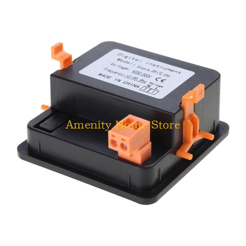 F26C Voltage & Frequency Meter Dual Digital Display AC50-500V 10-99.9HZ High-precision Digital Meter Voltmeter Frequency Test