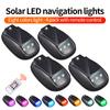 Solar LED Strobe Light Bar with Remote Control Roof Mount Warning Anti-Collision Pilot Light for Car Truck SUV Signal Lamp