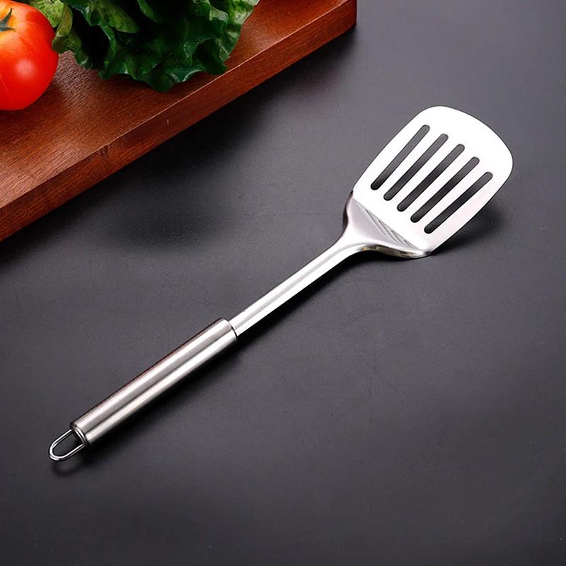 1PC Stainless Steel Slotted Spatula - Kitchen Cooking Turner, Saute Steak Burger Butter Tool, Kitchen Utensils Cookware
