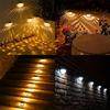 Solar-Powered Half-Circle Fence Lights Outdoor Wall Sconces Ambient Lighting Home Stair Lights Pillar Lights Outdoor Night Lights