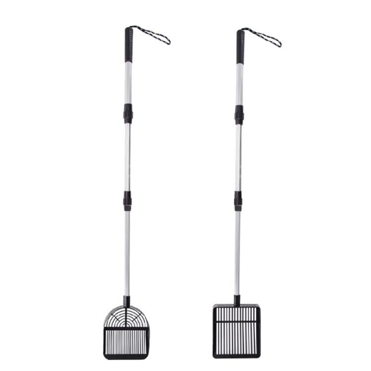 Retractable Handle Stainless Steel Litter Scoops Cleaning Tool For Efficient Pet Waste Removal of Various Environment