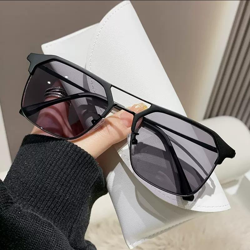 Fashion Men's Near Sight Sunglasses Women Popular Square Frame Myopia Eyeglasses Travel Outdoor Vacation Anti-UV Sun Glasses
