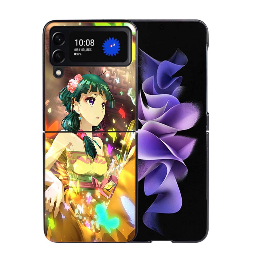 

The Apothecary Diaries Phone Case For Samsung Z Flip 7 6 5G Galaxy Z Flip4 Z Flip5 Z Flip3 Coque Black Hard PC Shell Protective Samsung Z Flip 4 5G