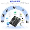 2-in-1 Wireless Bluetooth2.4G Numeric Keypad with Calculator, Slim 34-Key External Keypad for Data Entry and Calculations, Compatible with Laptops,
