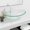 Day and Night - Day and Night Transparent Tempered Glass Washbasin 54.5x35x15.5 Cm
