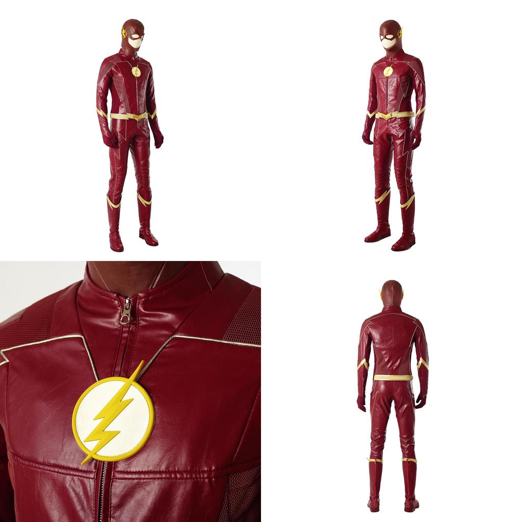 The Flash Season 4 Cosplay Barry Allen Costume Premium Quality Fancy Dress Men Halloween