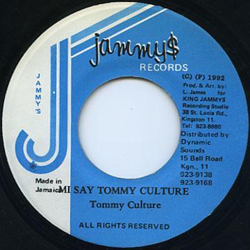 

7inch Record TOMMY CULTURE Mi Say Tommy Culture NONE Jammys Records 1992 Jamaica Reggae Ska Dub Used