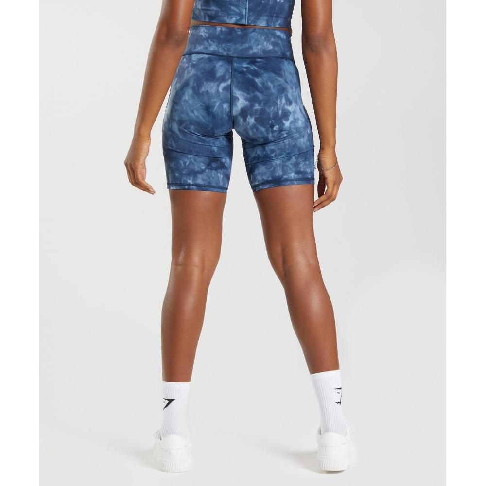 Gymshark Elevate Cycling Shorts Lakeside Blue Spray Dye B3a7i Ubr9