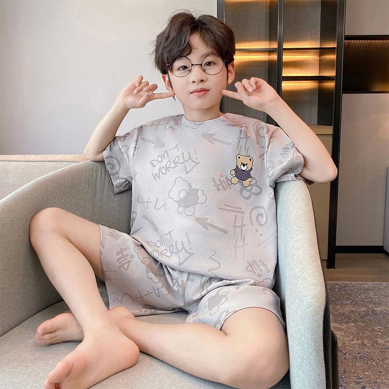 Astronaut Boys Summer Pajama Set - Short Sleeve & Pants for Kids & Teens