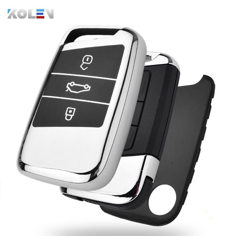 New Soft Tpu Car Remote Key Case Cover Holder Shell Fob For Volkswagen Vw Magotan Passat B8 Golf For Skoda Superb A7 Accessories
