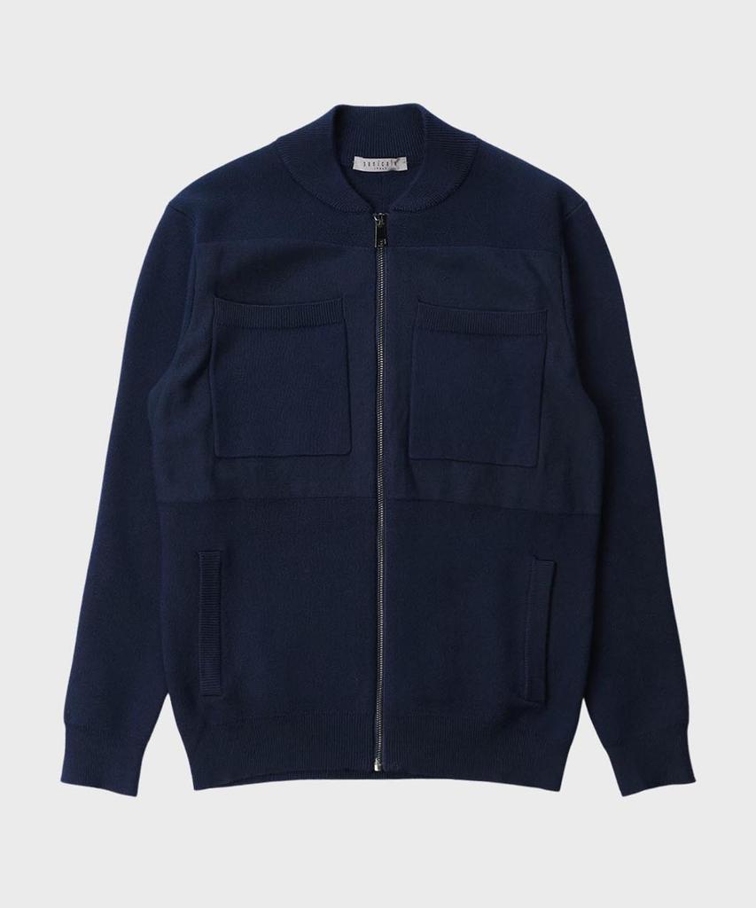 Panicale Cotton Zip-Up Knit Cardigan 4 Colors