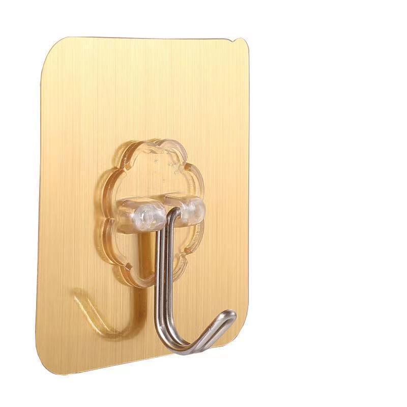 Strong Adhesive Hooks - No-Drill, Stainless Steel, No-Trace, Transparent Hooks for Kitchen/Bathroom Doors