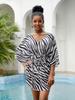 European & American Mesh Fabric Printed Beach Cover-up: Sexy Vacation Dress & Sun Protection Bikini Layer