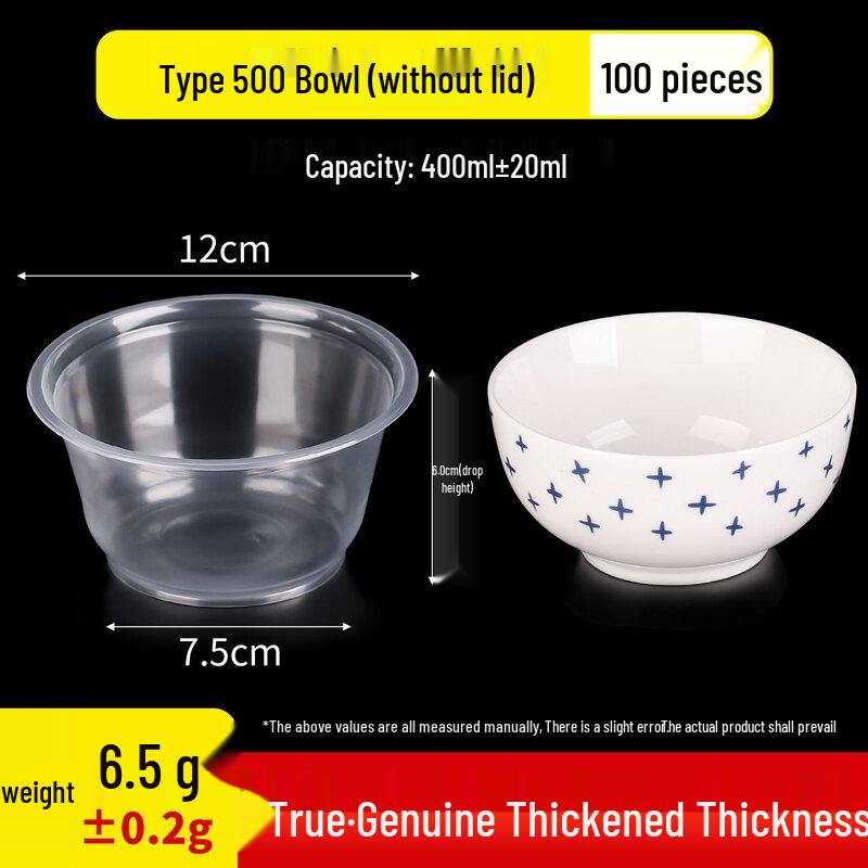 Thickened Disposable Plastic Bowls