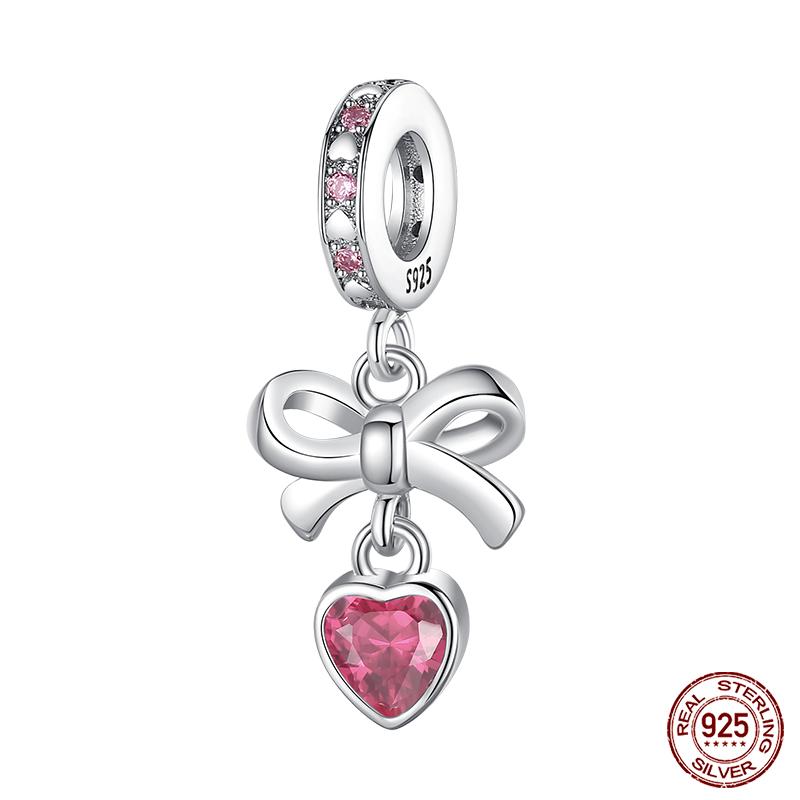 Pink Carousel Alarm Clock Beads Charm Copper Plated Fit Charms Copperoriginal Bracelet For Jewelry Making Diy Charm