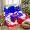 Sonic the Hedgehog Printed Flannel Blanket Skin Friendly Warm Decorative Throw for Indoor Couch Bed Daily Use