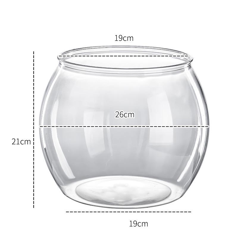 Round Unbreakable Transparent Fish & Turtle Tank for Desktop or Living Room