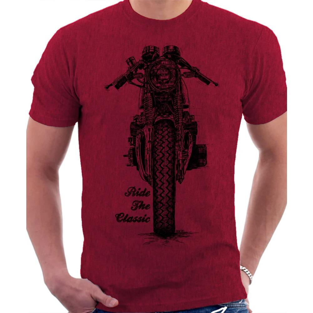 Honda Mens and Womens Tshirt Honda CB 200 Summer Motorcycle Tee Racing Shortsleeved Spring Cycling Offroad Loose Top