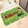 Tapis de bain Joyeux Noël Tapis de salle de bain pour enfants Antidérapant Absorbant Lavable Tapis de chevet Décoration de chambre Tapis de porte d'entrée pour pièce