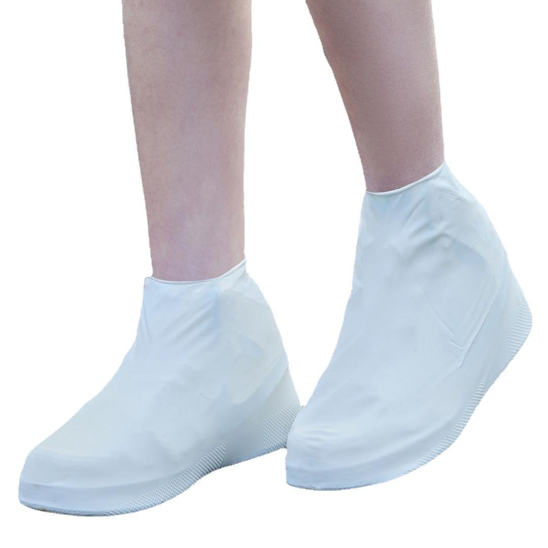 

Утолщенный латексный водонепроницаемый чехол для обуви Износостойкая подошва Чехол для обуви Водонепроницаемый чехол для обуви с защитой от песка Чехол для обуви для путешествий в дождливые дни на открытом воздухе L белый