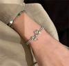 New Vintage  Pure 925 Sterling Silver Bracelets Full Pave 3a Cubic Zirconia Bowknot Bracelet for Women Luxury Fine Jewelry