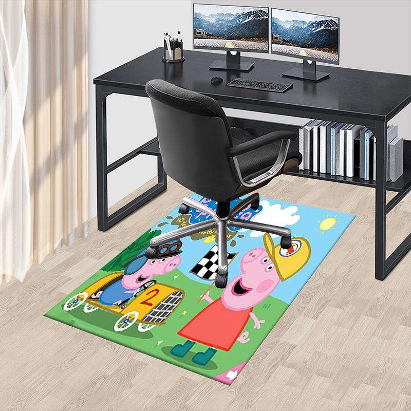 1pc Peppa Pig Party Parade Carpet for Playroom Bedroom Living Room Sofa Home Decor,kids Game Area Rug Non-slip Floor Mat Y723134