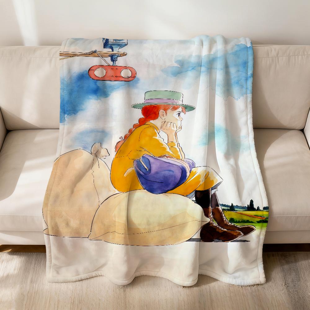 Classic Anime A-anne Of Green Gables Flannel Soft Warm Plush Blanket Sofa Living Room Pet Hogar Bedroom Gift Home Car Portable