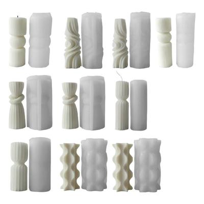 3D Cylinder Candle Mold Reusable Silicone Mold for Home Decorations Practical Aromatherapys Mould Jewelry Supplies
