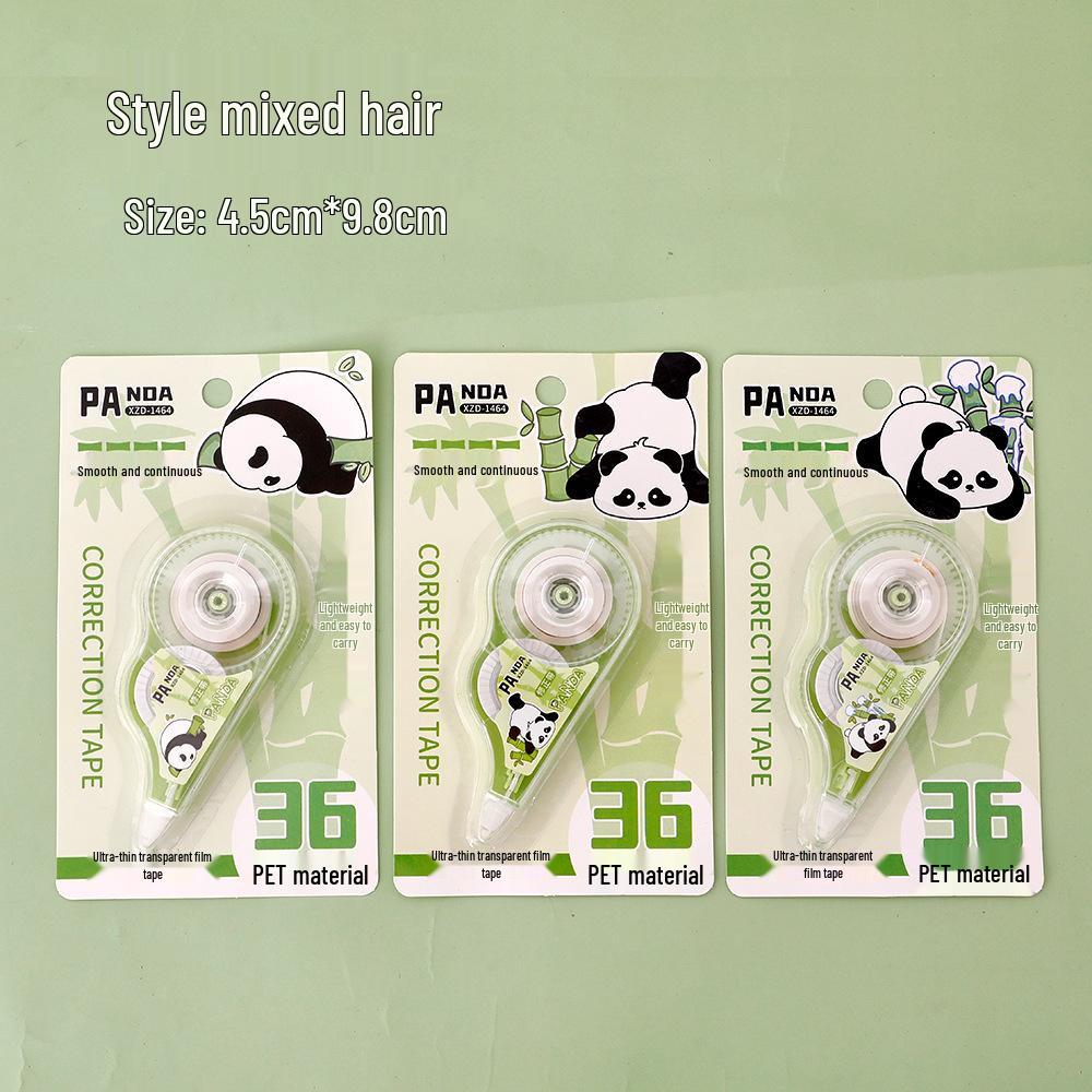 Adorable Panda Large Capacity Correction Tape - 5m for Students, Stationery Gift Panda - Random 1 Piece