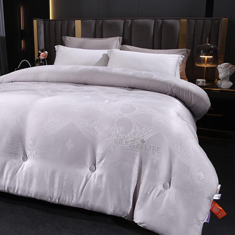 European Style Palace Purple Jacquard Brushed Polyester Quilt