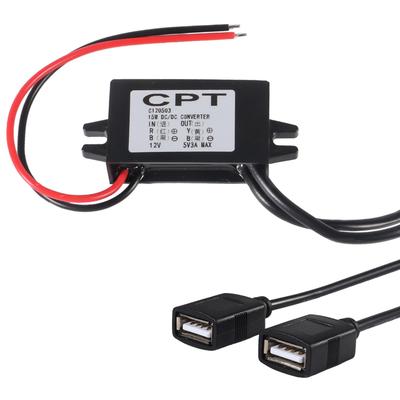 DIANN To 5V 3A 15W Buck Converter Module - Dual USB Female DC Power Adapter - Car Power Converter