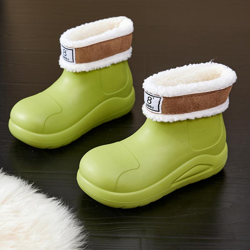 

Женские водонепроницаемые ботинки, новый стиль, эластичные ботильоны, средний верх, нескользящие уличные и внутренние ботинки «Челси», женские 38-39