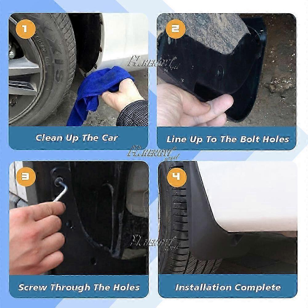 Fantastic Front Rear Mudflaps Splash Guards Mud Flaps For Hyundai Kona 2017-2020 WSLIHV WSLIHV