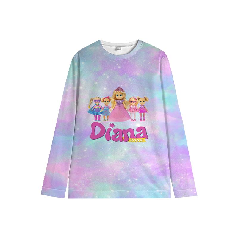 Детский свитер с круглым вырезом «Диана и Рома», детская одежда, свитер для девочек, одежда, толстовка, топы, подарок 100 белый